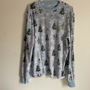 Winter Polar Bear & Penguin Pajama Top